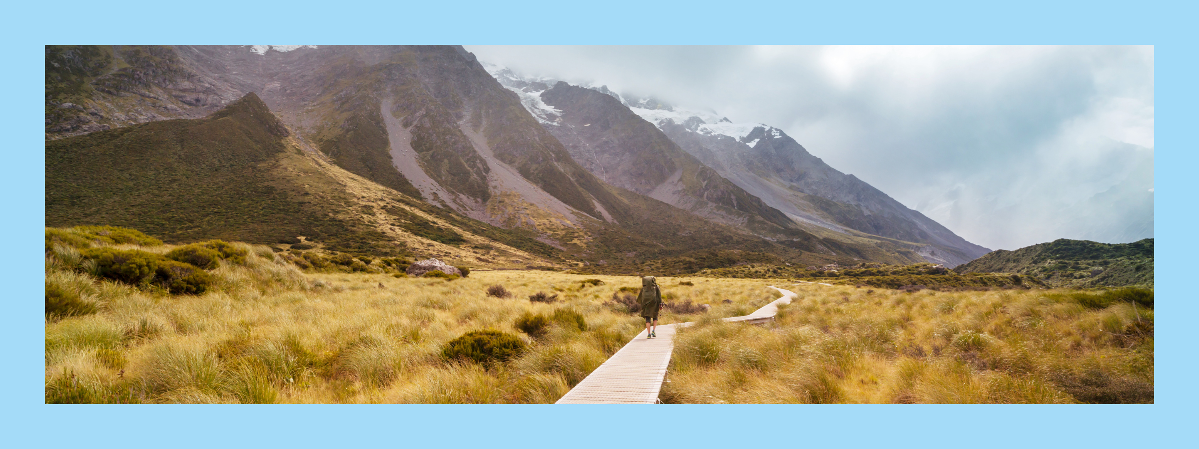 Landscape of mountains to ease anxiety, stress and depression for self help