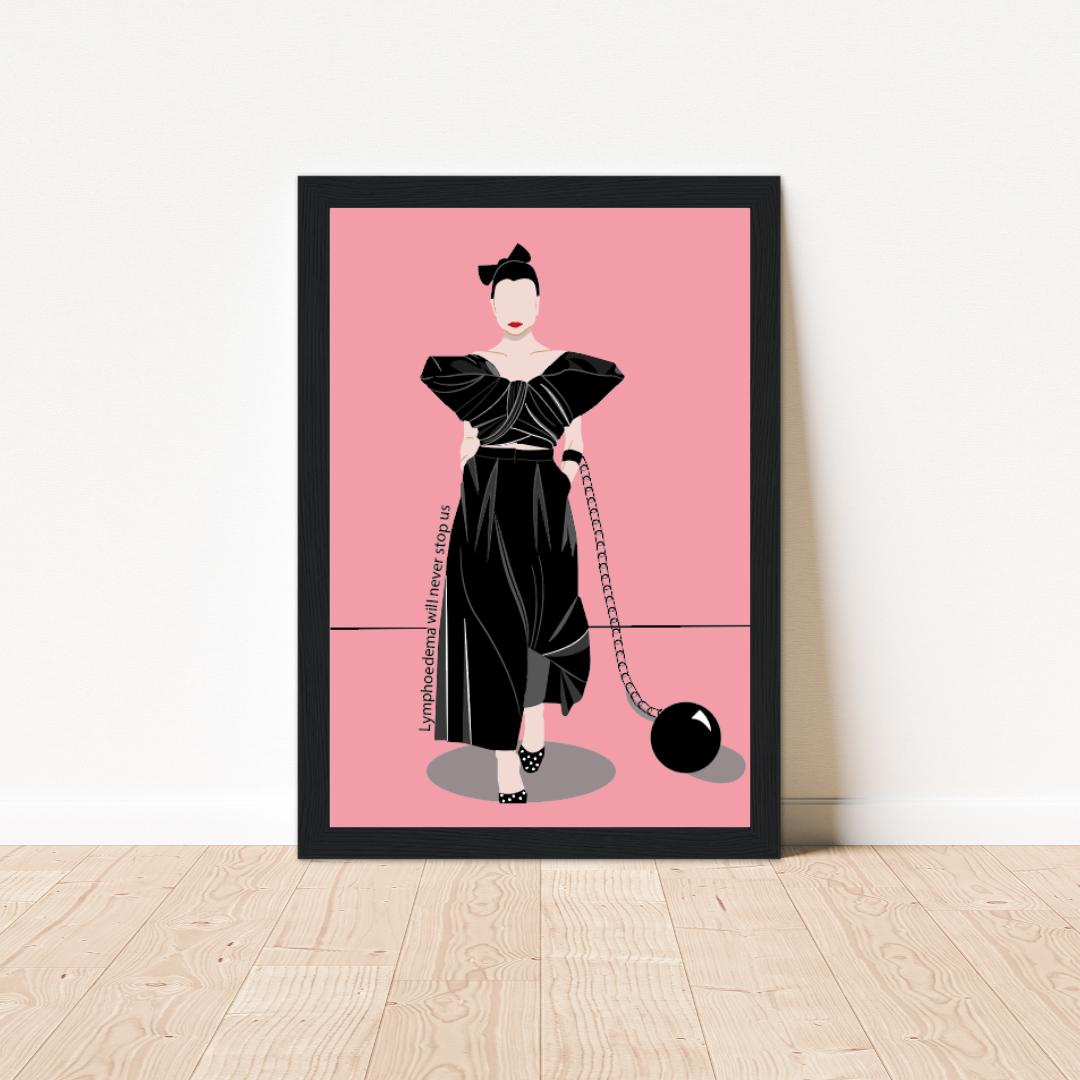 Chemo Gifts for Cancer Patients - Fashion Wall Art Print - Cancer Treatment Gifts - Chemotherapy & Radiotherapy - Motivational quotes - Black Frame