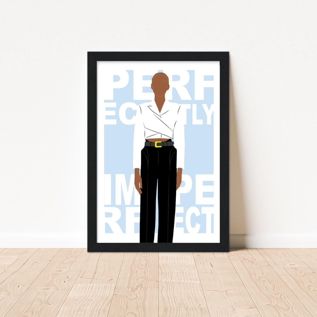 Chemo Gifts - graphic design art - Cancer Treatment Gifts - Chemotherapy & Radiotherapy - Fashion Illustration art print - Black frame
