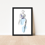 Fashion illustration sketches - Chemo Gifts - Fashion wall art - Cancer Treatment Gifts - Chemotherapy & Radiotherapy - Black Frame