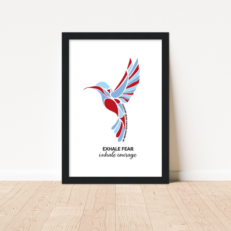 Art prints - Blood Cancer UK - Inspirational quotes - Chemo gifts - Cancer Treatment gifts - Black Framed art print
