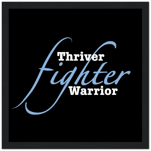 Graphic art prints - Chemo Gifts - Framed Wall Art Prints - Cancer Treatment Gifts - Chemotherapy & Radiotherapy - Cancer warrior quotes - Black Frame