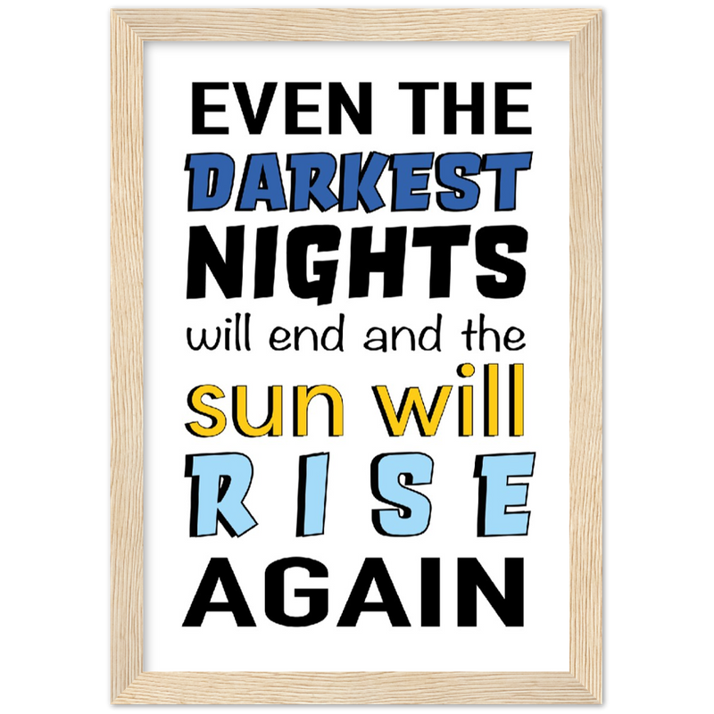 Graphic art design - Chemo Gifts for Cancer Patients - Framed Art Prints - Cancer Treatment Gifts - Chemotherapy & Radiotherapy - Motivational quotes - Light brown Frame